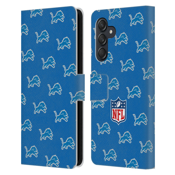 NFL Detroit Lions Artwork Patterns Leather Book Wallet Case Cover For Samsung Galaxy M55 5G