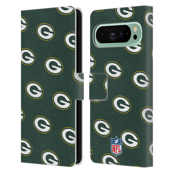 NFL Green Bay Packers Artwork Patterns Leather Book Wallet Case Cover For Google Pixel 9 Pro XL