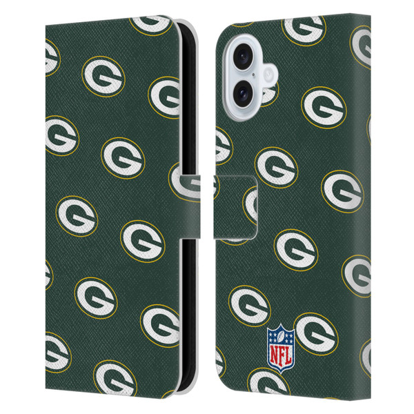 NFL Green Bay Packers Artwork Patterns Leather Book Wallet Case Cover For Apple iPhone 16 Plus