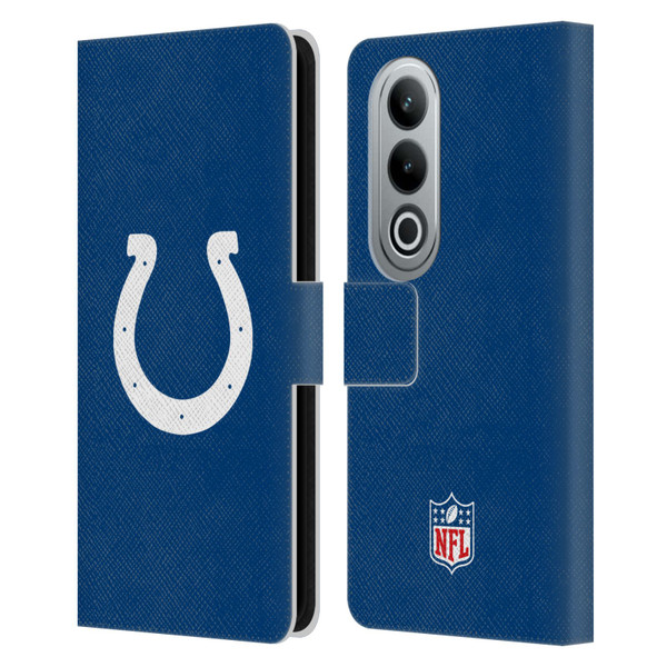 NFL Indianapolis Colts Logo Plain Leather Book Wallet Case Cover For OPPO OnePlus Ace 3V 5G