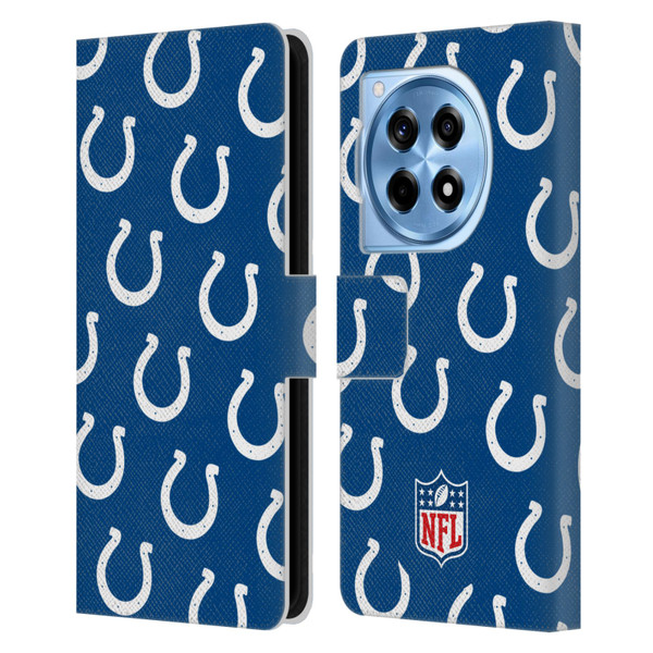 NFL Indianapolis Colts Artwork Patterns Leather Book Wallet Case Cover For OnePlus 12R