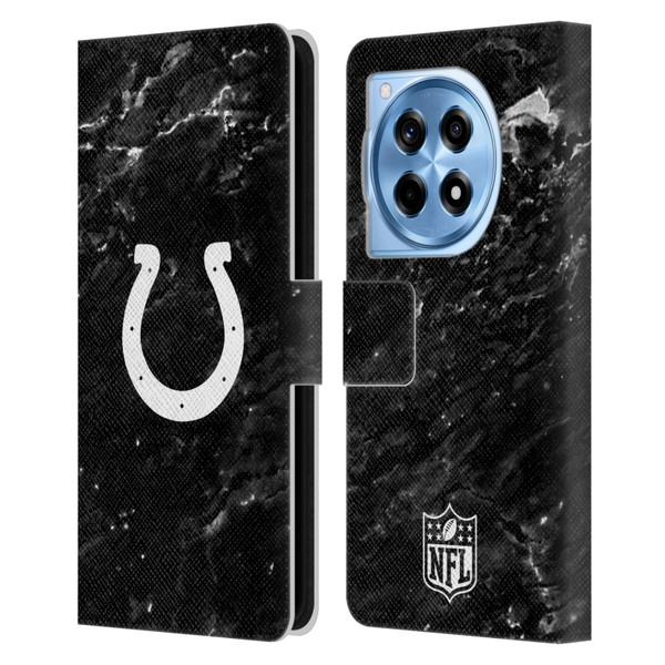 NFL Indianapolis Colts Artwork Marble Leather Book Wallet Case Cover For OnePlus 12R