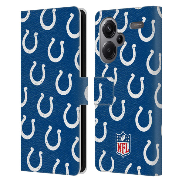 NFL Indianapolis Colts Artwork Patterns Leather Book Wallet Case Cover For Xiaomi Redmi Note 13 Pro Plus 5G
