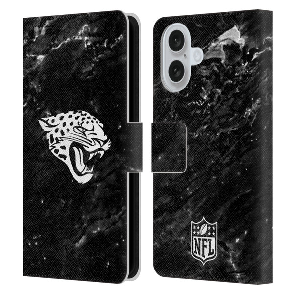 NFL Jacksonville Jaguars Artwork Marble Leather Book Wallet Case Cover For Apple iPhone 16