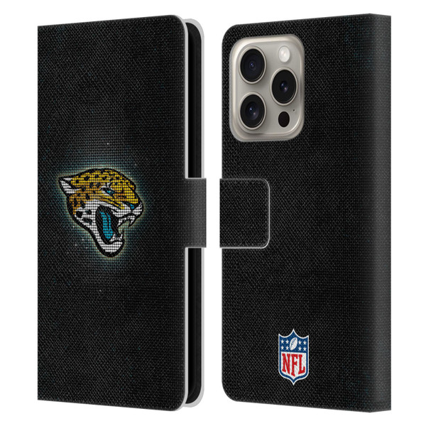 NFL Jacksonville Jaguars Artwork LED Leather Book Wallet Case Cover For Apple iPhone 16 Pro