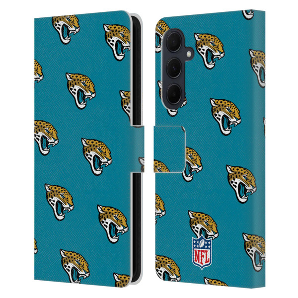 NFL Jacksonville Jaguars Artwork Patterns Leather Book Wallet Case Cover For Samsung Galaxy A35 5G