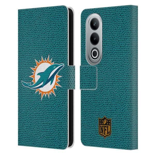 NFL Miami Dolphins Logo Football Leather Book Wallet Case Cover For OPPO OnePlus Ace 3V 5G