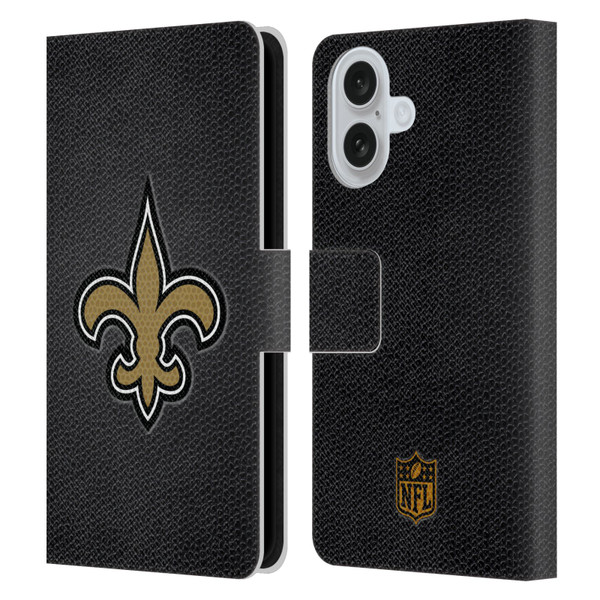 NFL New Orleans Saints Logo Football Leather Book Wallet Case Cover For Apple iPhone 16 NFL New Orleans Saints Logo Football Leather Book Wallet Case Cover For Apple iPhone 16