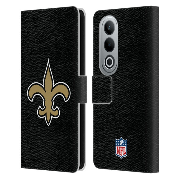 NFL New Orleans Saints Logo Plain Leather Book Wallet Case Cover For OPPO OnePlus Ace 3V 5G