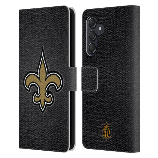 NFL New Orleans Saints Logo Football Leather Book Wallet Case Cover For Samsung Galaxy M55 5G