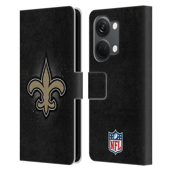 NFL New Orleans Saints Artwork LED Leather Book Wallet Case Cover For OnePlus Nord 3 5G