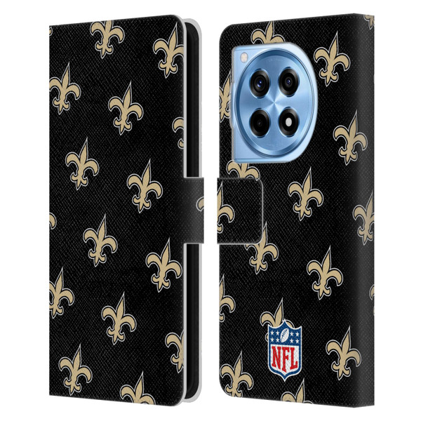 NFL New Orleans Saints Artwork Patterns Leather Book Wallet Case Cover For OnePlus 12R