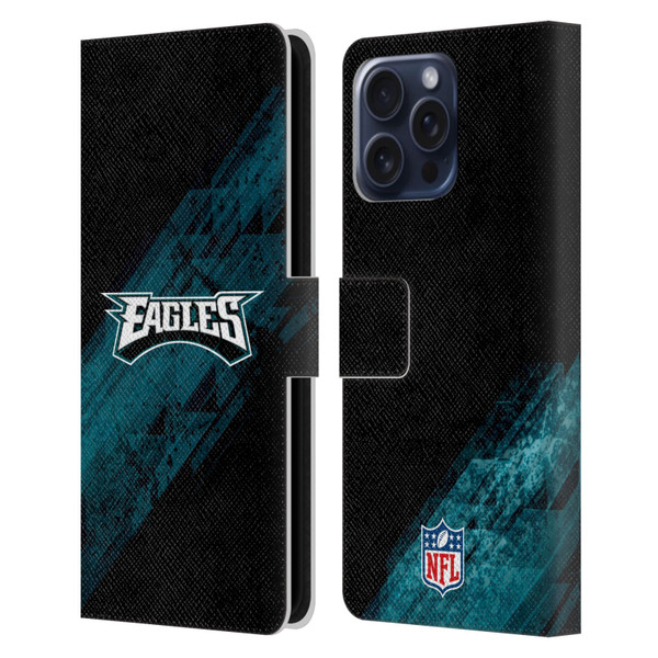 NFL Philadelphia Eagles Logo Blur Leather Book Wallet Case Cover For Apple iPhone 16 Pro Max