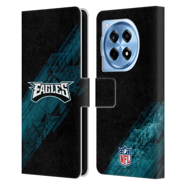 NFL Philadelphia Eagles Logo Blur Leather Book Wallet Case Cover For OnePlus 12R