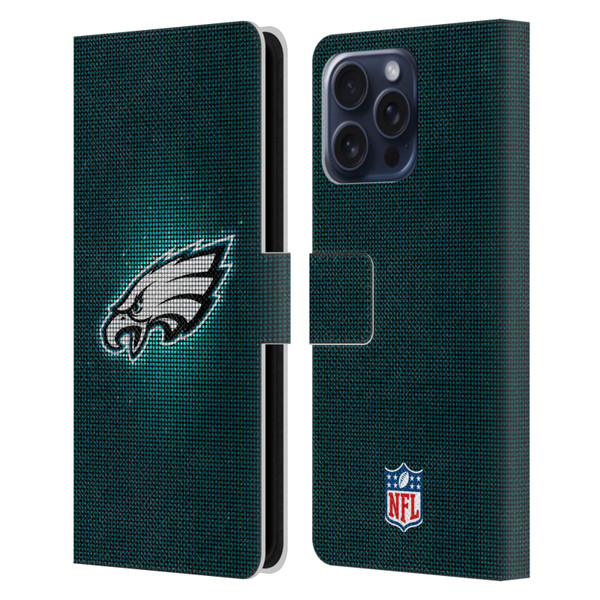 NFL Philadelphia Eagles Artwork LED Leather Book Wallet Case Cover For Apple iPhone 16 Pro Max