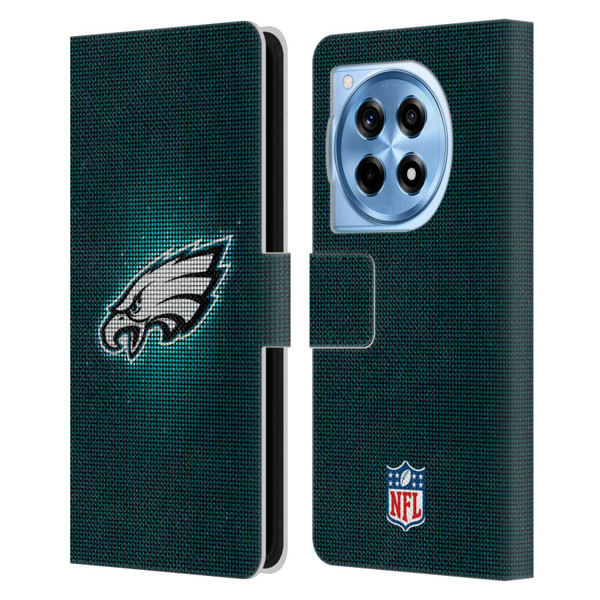 NFL Philadelphia Eagles Artwork LED Leather Book Wallet Case Cover For OnePlus 12R