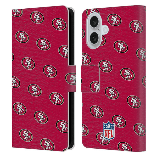 NFL San Francisco 49ers Artwork Patterns Leather Book Wallet Case Cover For Apple iPhone 16
