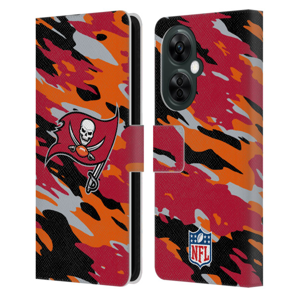 NFL Tampa Bay Buccaneers Logo Camou Leather Book Wallet Case Cover For OnePlus Nord CE 3 Lite 5G