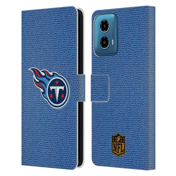NFL Tennessee Titans Logo Football Leather Book Wallet Case Cover For Motorola Moto G34 5G