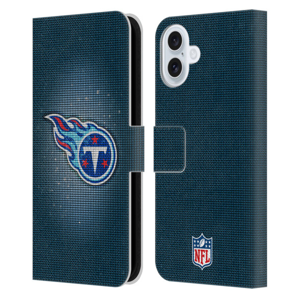 NFL Tennessee Titans Artwork LED Leather Book Wallet Case Cover For Apple iPhone 16 Plus