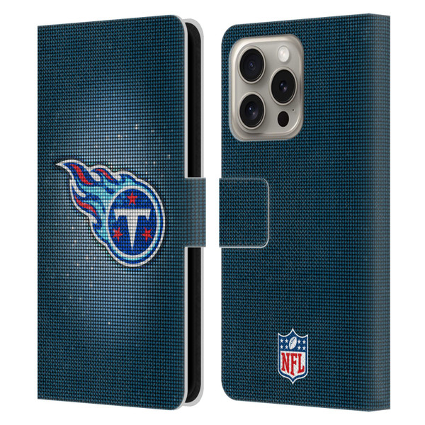 NFL Tennessee Titans Artwork LED Leather Book Wallet Case Cover For Apple iPhone 16 Pro