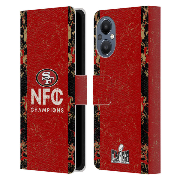 NFL 2024 Division Champions NFC Champ 49ers Leather Book Wallet Case Cover For OnePlus Nord N20 5G