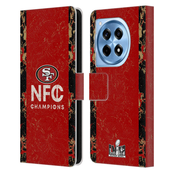 NFL 2024 Division Champions NFC Champ 49ers Leather Book Wallet Case Cover For OnePlus 12R