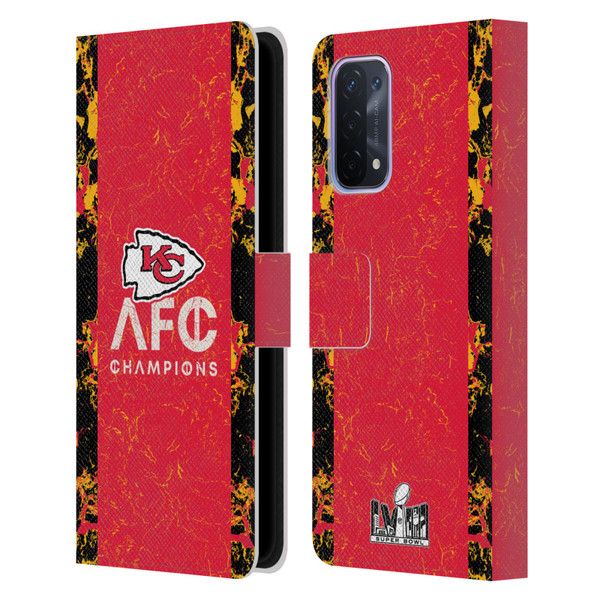 NFL 2024 Division Champions AFC Champ Chiefs Leather Book Wallet Case Cover For OPPO A54 5G