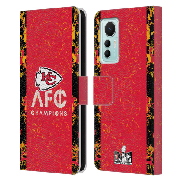 NFL 2024 Division Champions AFC Champ Chiefs Leather Book Wallet Case Cover For Xiaomi 12 Lite