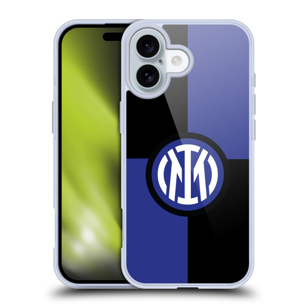 Fc Internazionale Milano Badge Flag Soft Gel Case for Apple iPhone 16