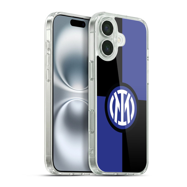 Fc Internazionale Milano Badge Flag Soft Gel Case for Apple iPhone 16 Plus & MagSafe