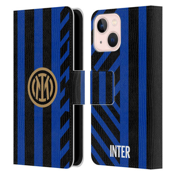 Fc Internazionale Milano 2024/25 Crest Kit Home Leather Book Wallet Case Cover For Apple iPhone 13 Mini