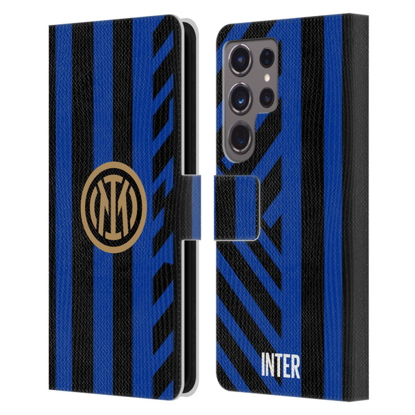 Fc Internazionale Milano 2024/25 Crest Kit Home Leather Book Wallet Case Cover For Samsung Galaxy S24 Ultra 5G