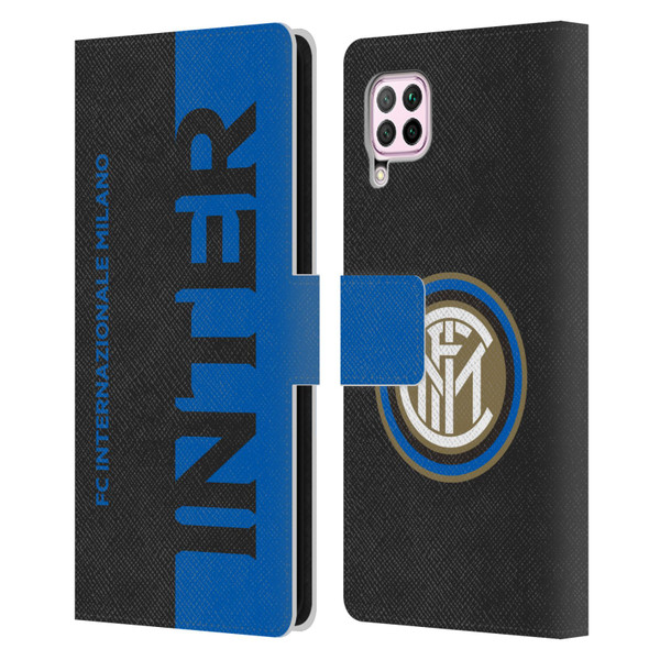 Fc Internazionale Milano Graphics Half Leather Book Wallet Case Cover For Huawei Nova 6 SE / P40 Lite