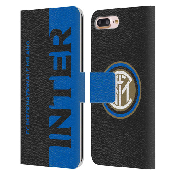Fc Internazionale Milano Graphics Half Leather Book Wallet Case Cover For Apple iPhone 7 Plus / iPhone 8 Plus
