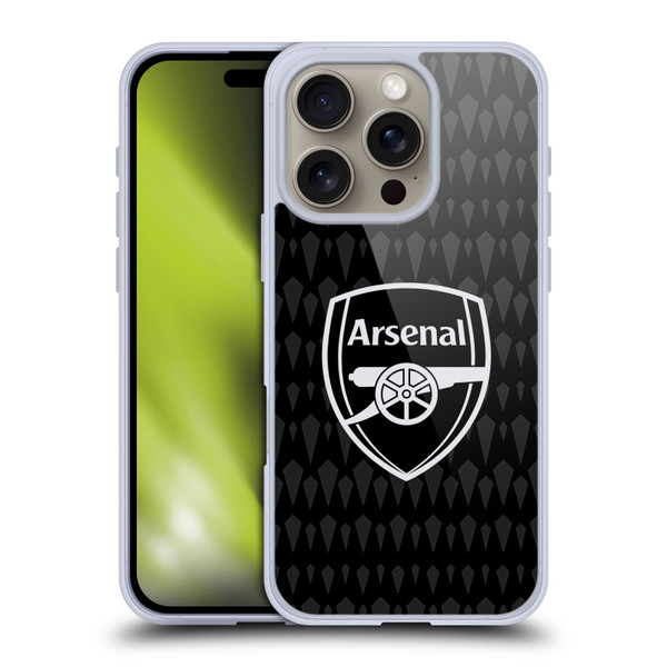 Arsenal FC 2023/24 Crest Kit Home Goalkeeper Soft Gel Case for Apple iPhone 16 Pro