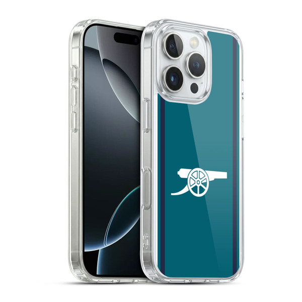 Arsenal FC 2023/24 Crest Kit Third Soft Gel Case for Apple iPhone 16 Pro & MagSafe