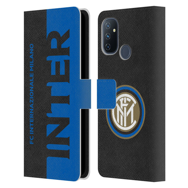 Fc Internazionale Milano Graphics Half Leather Book Wallet Case Cover For OnePlus Nord N100