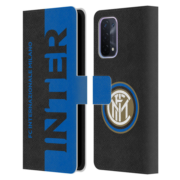 Fc Internazionale Milano Graphics Half Leather Book Wallet Case Cover For OPPO A54 5G