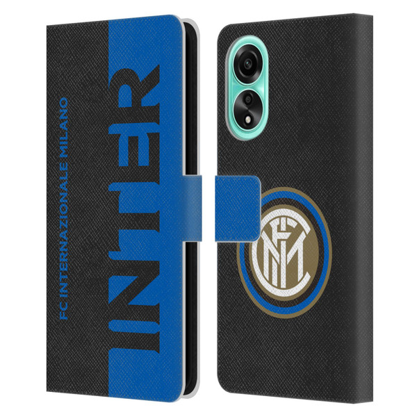Fc Internazionale Milano Graphics Half Leather Book Wallet Case Cover For OPPO A78 4G