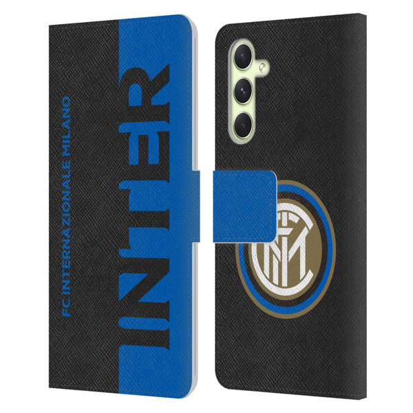 Fc Internazionale Milano Graphics Half Leather Book Wallet Case Cover For Samsung Galaxy A54 5G