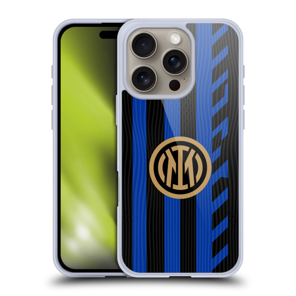 Fc Internazionale Milano 2024/25 Crest Kit Home Soft Gel Case for Apple iPhone 16 Pro & MagSafe