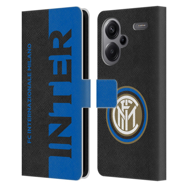 Fc Internazionale Milano Graphics Half Leather Book Wallet Case Cover For Xiaomi Redmi Note 13 Pro Plus 5G