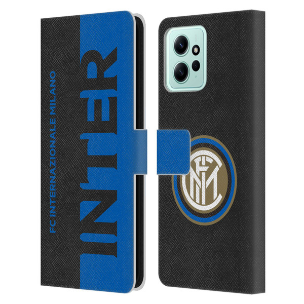 Fc Internazionale Milano Graphics Half Leather Book Wallet Case Cover For Xiaomi Redmi 12