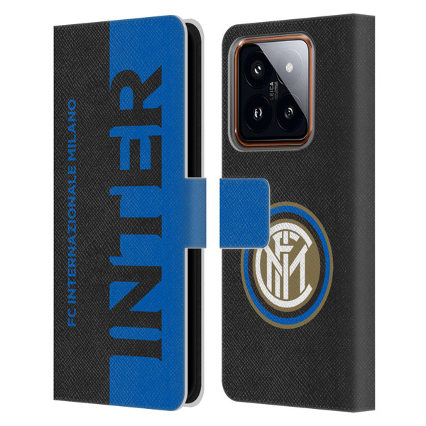 Fc Internazionale Milano Graphics Half Leather Book Wallet Case Cover For Xiaomi 14