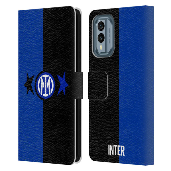 Fc Internazionale Milano IM 2Stars Black & Blue Leather Book Wallet Case Cover For Nokia X30