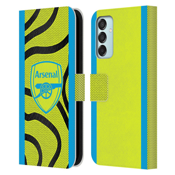 Arsenal FC 2023/24 Crest Kit Away Leather Book Wallet Case Cover For Samsung Galaxy M15/F15 5G