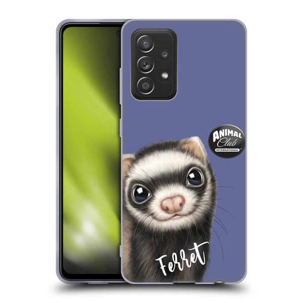 Animal Club International Faces Ferret Soft Gel Case for Samsung Galaxy A52 / A52s / 5G (2021)