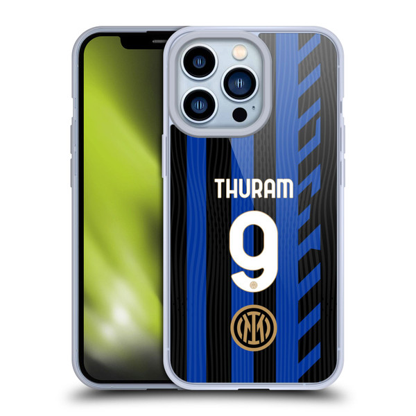 Fc Internazionale Milano 2024/25 Players Home Kit Marcus Thuram Soft Gel Case for Apple iPhone 13 Pro