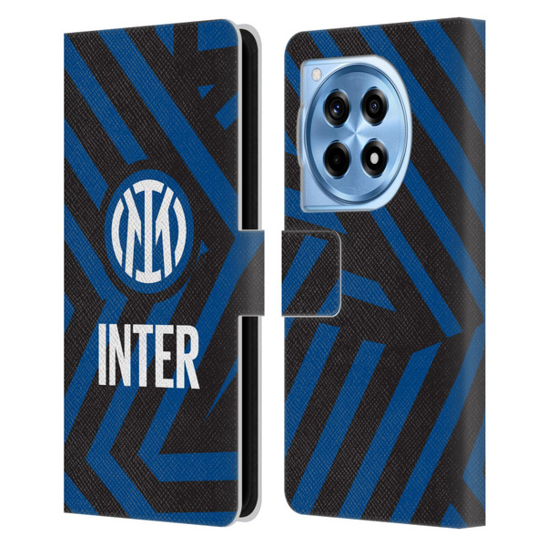 Fc Internazionale Milano Patterns Abstract 1 Leather Book Wallet Case Cover For OnePlus 12R